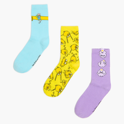 Cropp - Pakovanje od 3 para čarapa s dezenom Adventure Time - šareno