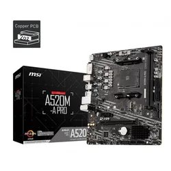 MSI A520M-A PRO matična ploča AMD A520 Socket AM4 mikro ATX