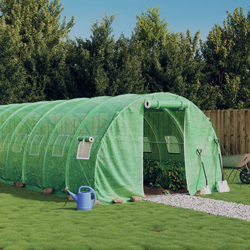 Staklenik s čeličnim okvirom zeleni 24 m2 8 x 3 x 2 m