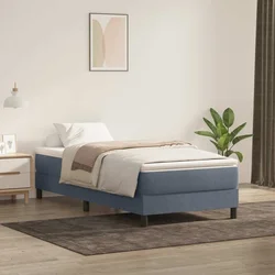 Box spring krevet bez madracem tamnosivi 80 x 220 cm baršunasti