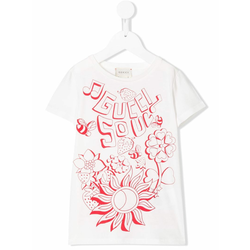 Gucci Kids-Gucci soul T-shirt-kids-White