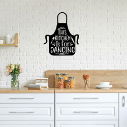 Wallity Zidna dekoracija This Kitchen Is For Dancing - 459, 57 x 70 cm,  Crna