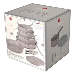 Berlinger Haus Set posuđa Taupe Nordic Collection BH-8422, 13 delova, Smeđi