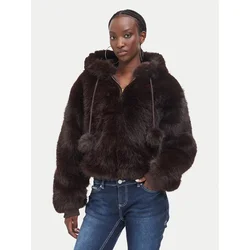 Juicy Couture Krzno JCXIJ126509 Temno rjava Regular Fit