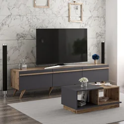 Hanah Home Set TV Komoda i klub sto Orah