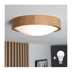 Brilagi - LED plafonsko svetlo CARVALHO SLIM 1xE27/60W/230V hrast prečnik 27 cm