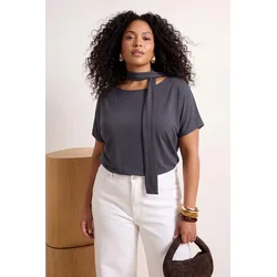Trendyol Curve Ženska bluza Tbbss26Af00141, Antracit