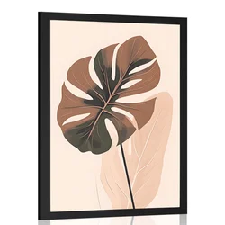 Plakat abstraktne botanične oblike monstera - 20x30 no frame