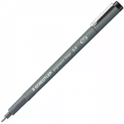 STAEDTLER Pigment liner - 308 04-9  Crna, 0.4 mm, Metalni vrh