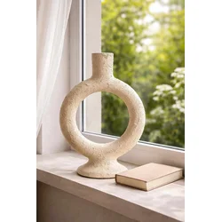 Aberto Design Dekorativni držač za svijeće, bež boje