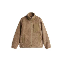 TOMMY HILFIGER Jopa iz flisa temno bež