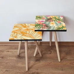 Hanah Home Set klub stočića 2Shp520, 2 komada, Šareni