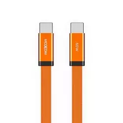Moxom mx-cb372 pleteni fast 60w 3a type-c na type-c 1m narandzasti Usb data kabal ( U2216 )