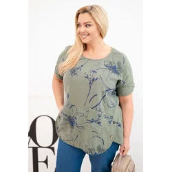 Bluza plus size Kesi Włoski z žepom