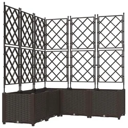 Vidaxl Vrtni lonček 5 szt. Rjava 120 x 120 x 143 cm Plastika