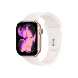 APPLE Watch S11 GPS 46mm Rose Gold Aluminium Case with Light Blush Sport Band - S/M (mev64rk/a)