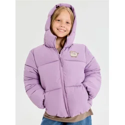 Sinsay - Kvitovana puffer jakna sa kapuljačom Pusheen the Cat - lavanda
