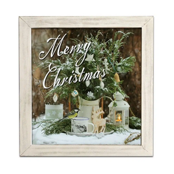 FESTA Novogodišnja dekoracija Ram sa okvirom Merry Christmas Panel, 30x30cm