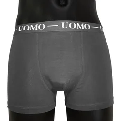 Enobarvne moške boksarice Uomo Siva