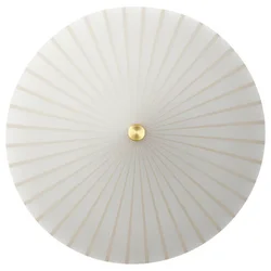 RORKULT Zidna lampa, trajni priključak, dezen na pruge/bela staklo, 35 cm