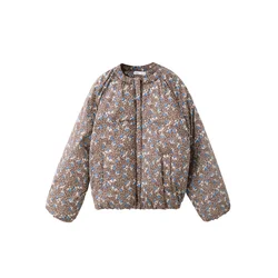 MANGO KIDS Prehodna jakna FLORA kremna/azur/rjava