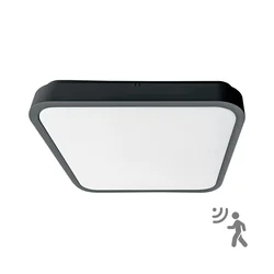 Brilagi-LED Kupatilsko plafonsko svetlo sa senzorom ZENNA LED/18W/230V 28,5x28,5 cm IP44 antracit