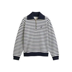 GANT Majica temno modra/bela