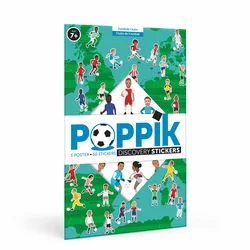 Poppik Edukativni poster s nalepnicama Otkrića: Fudbal 7+