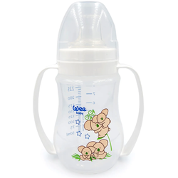Čaša s ručkama otporna na prolijevanje Wee Baby - 250 ml,  bijela s koalama