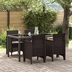Vrtna stolica 4 pcs Smeđa 53 x 49 x 85 cm Polipropilen