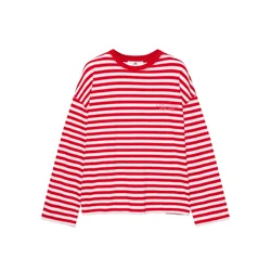 Pull&Bear Majica rdeča/bela