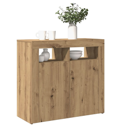 Komoda s LED svjetlima boja hrasta 80x35x75cm konstruirano drvo