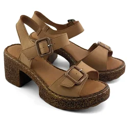 Mona Shoes Ženske sandale, Kožne, Braon