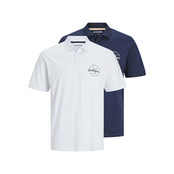 JACK & JONES Majica Forest, modra, bela