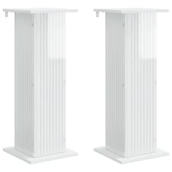 Stalak za biljke 2 pcs Bijela visokog sjaja 30,5 x 30 x 80,5 cm