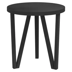 Vidaxl Čajna mizica črna O35 cm MDF