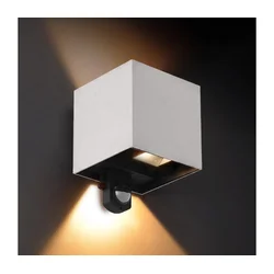 Brilagi - LED spoljašnje zidno svetlo sa senzorom CUBE LED/6W/230V sivo IP65