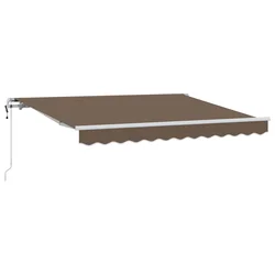 Skrovita tenda Sivosmeđa 3,5 x 2 m tkanina