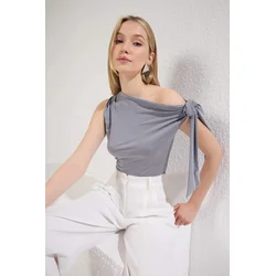 Trendyol Milla Ženska bluza, Siva