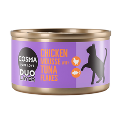 Cosma DUO Layer 6 x 70 g - Piščančji mousse s koščki tune