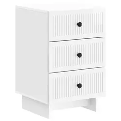 Noćni ormar s ladicama Bijela visokog sjaja 43 x 41 x 66,5 cm