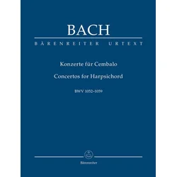 BACH J.S.:CONCERTOS FOR HARPSICHORD BWV 1052-1059 STUDY SCORE
