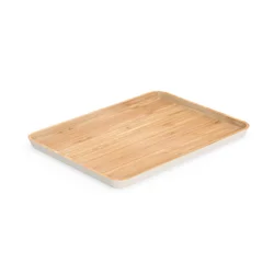 Servirni pladenj NBA238 40 x 30 cm, rjava, bambus, Pebbly