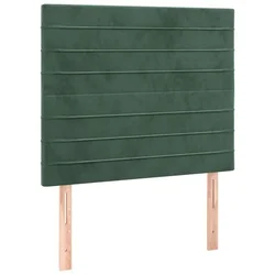 Vidaxl Vzglavje postelje temno zeleno 90x5x118/128 cm žametno