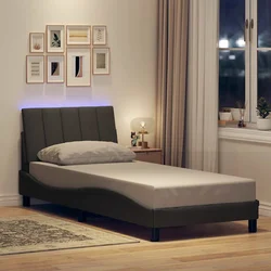 vidaXL Posteljni okvir brez vzmetnice temno siv 90x190 cm blago
