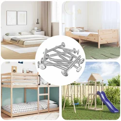 Drvene vijake 1350 pcs Srebrno Čelik