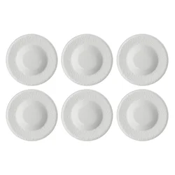 Set 6 globokih krožnikov Bosco - Bela, 23 cm