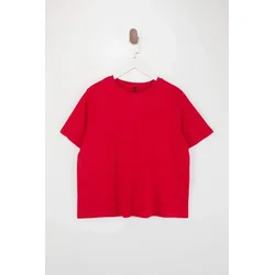 Trendyol Curve Ženska majica Tbbss25Bf00061, Crvena