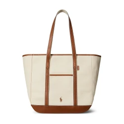 Polo Ralph Lauren Nakupovalna torba  ecru / konjak