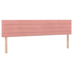Vidaxl Posteljno vzglavje roza 200x5x78/88 cm žamet